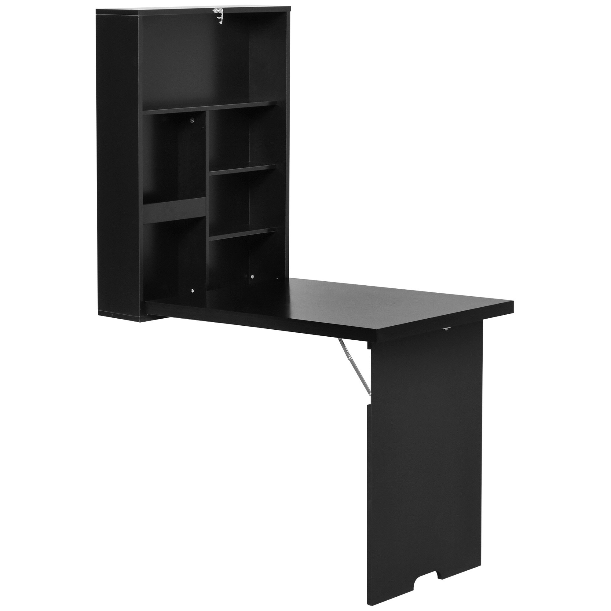 HOMCOM Schreibtisch Mit Tafel schwarz 94,5L x 60B x 147H cm