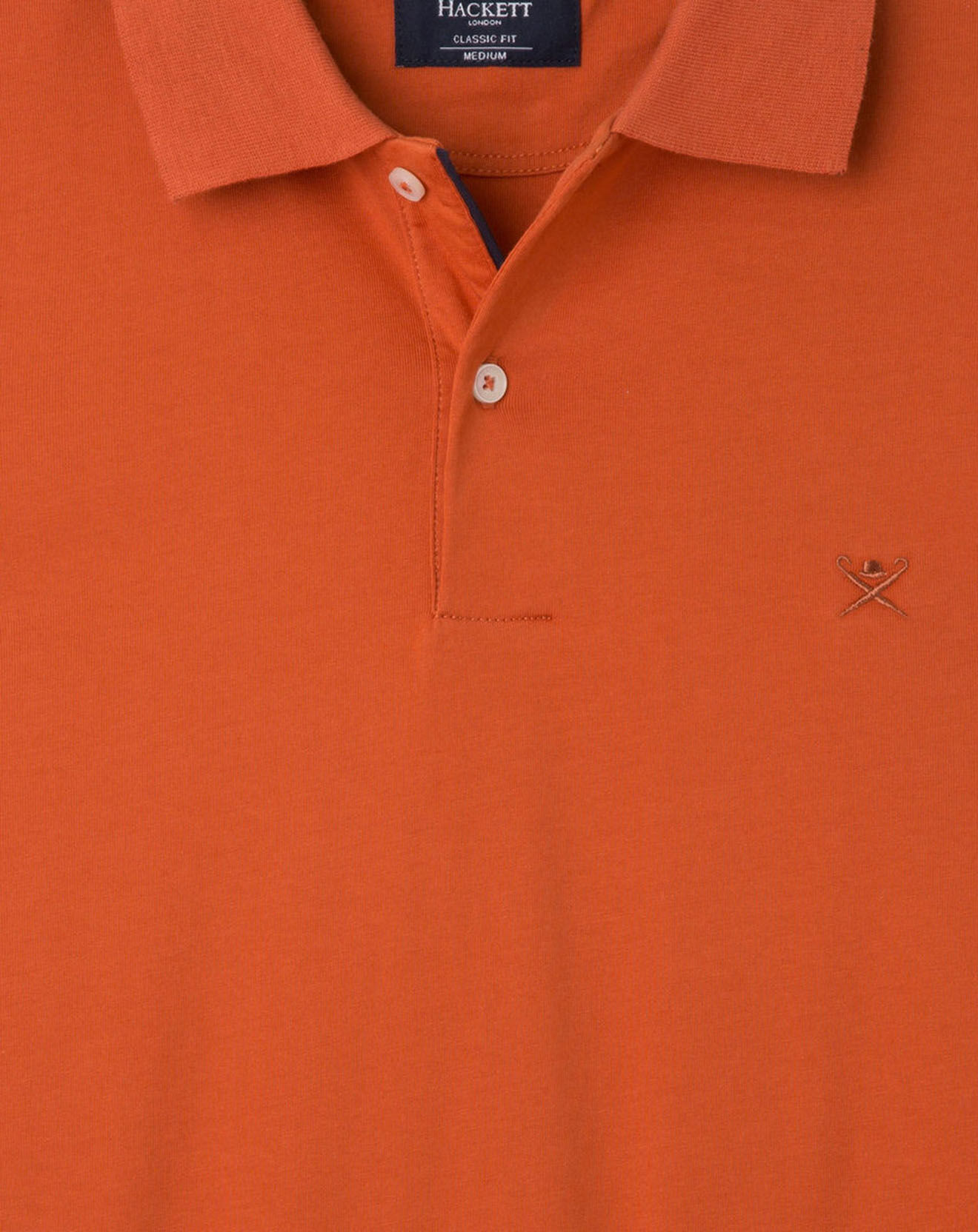 Hackett London Polo en Jersey Regular Fit uni Smart orange moyen
