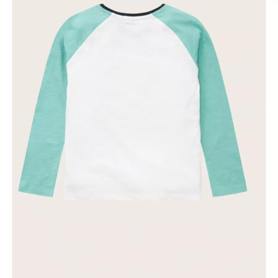 TOM TAILOR Langarmshirt Colorblock Dusty Green