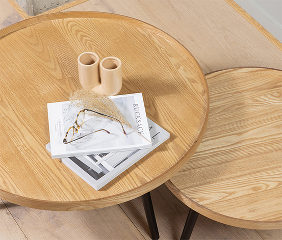DeEek Beistelltisch »Mesa L« aus Holz, naturfarben