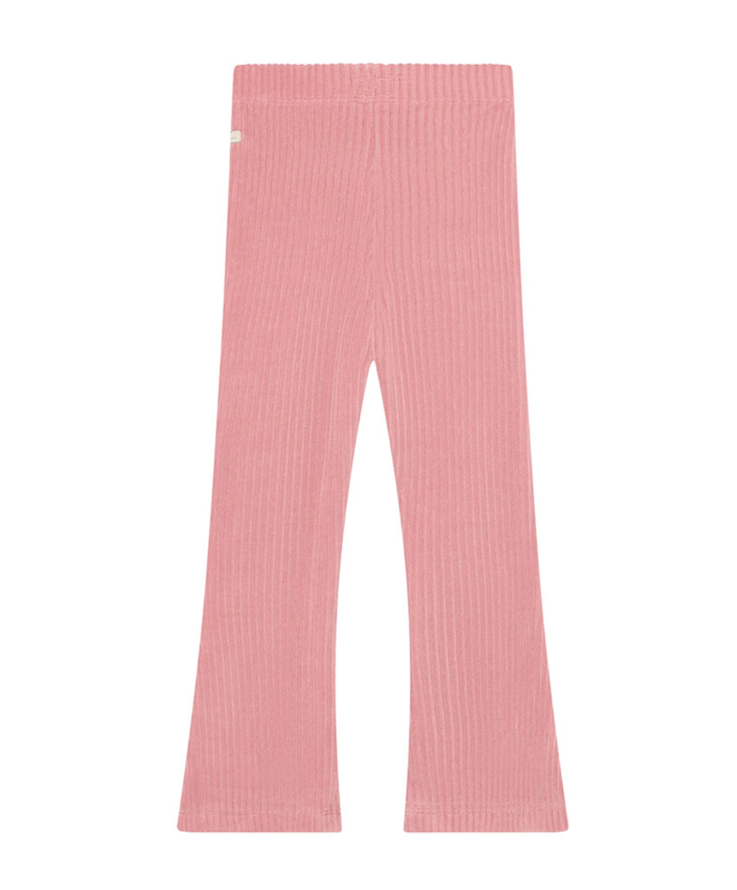 Daily7 Flared Velvet meisjes broek roze
