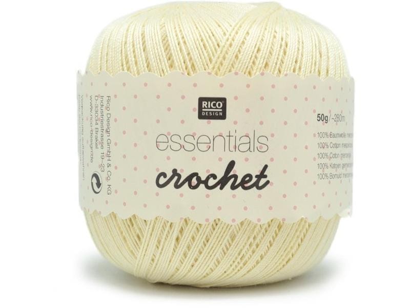 Rico Design Häkel- und Strickgarn Essentials Crochet 50 g, Häkelgarn für kreative Projekte