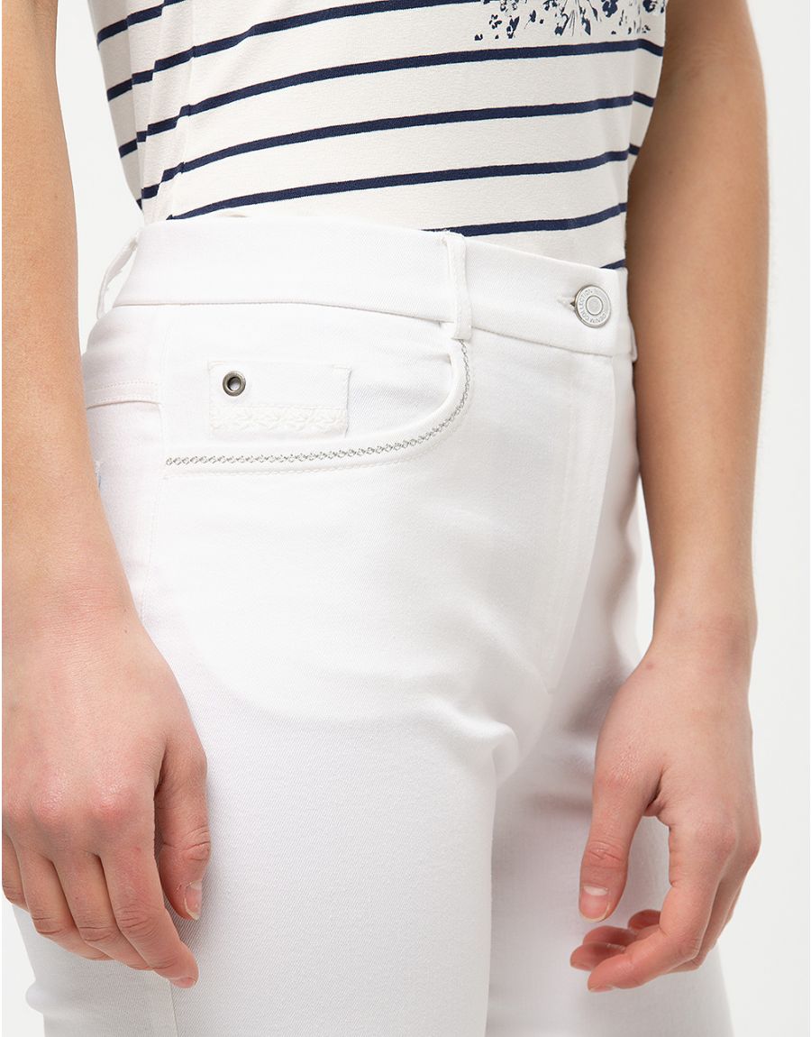 Jean blanc stretch
