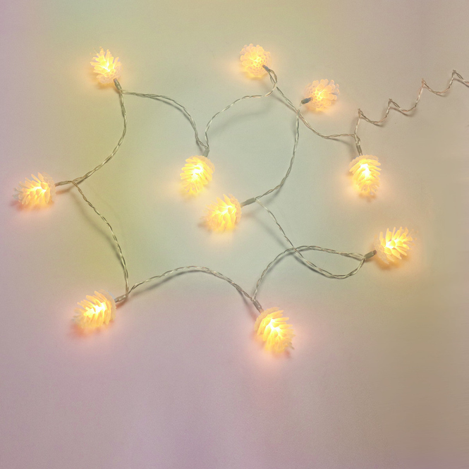 Lichterkette Zapfen - mit 10 LED - ca. 165 cm