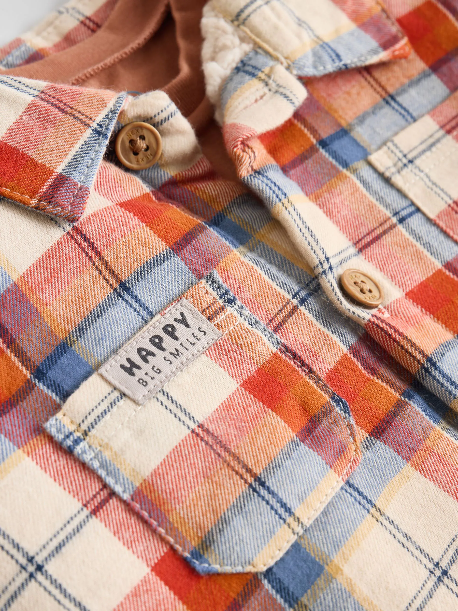 Bruin/donkerblauw - 3 -delige Baby Overshirt en Broeken Set (0mnd -2jr)