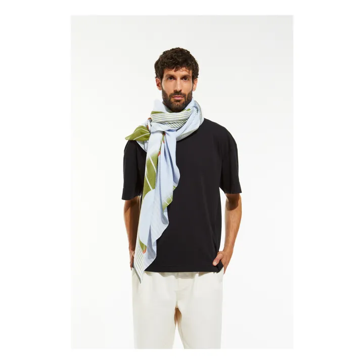 Mapoésie Foulard Soleil Levant | Vert kaki
