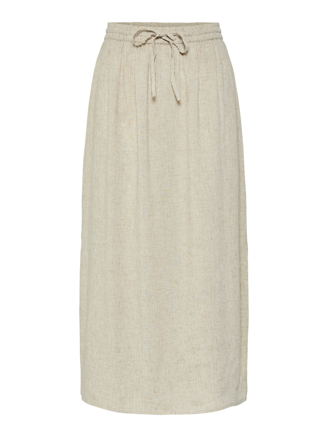 pieces Sommerrock »PCPIA MW ANKLE SKIRT WVN NOOS«, mit Leinen