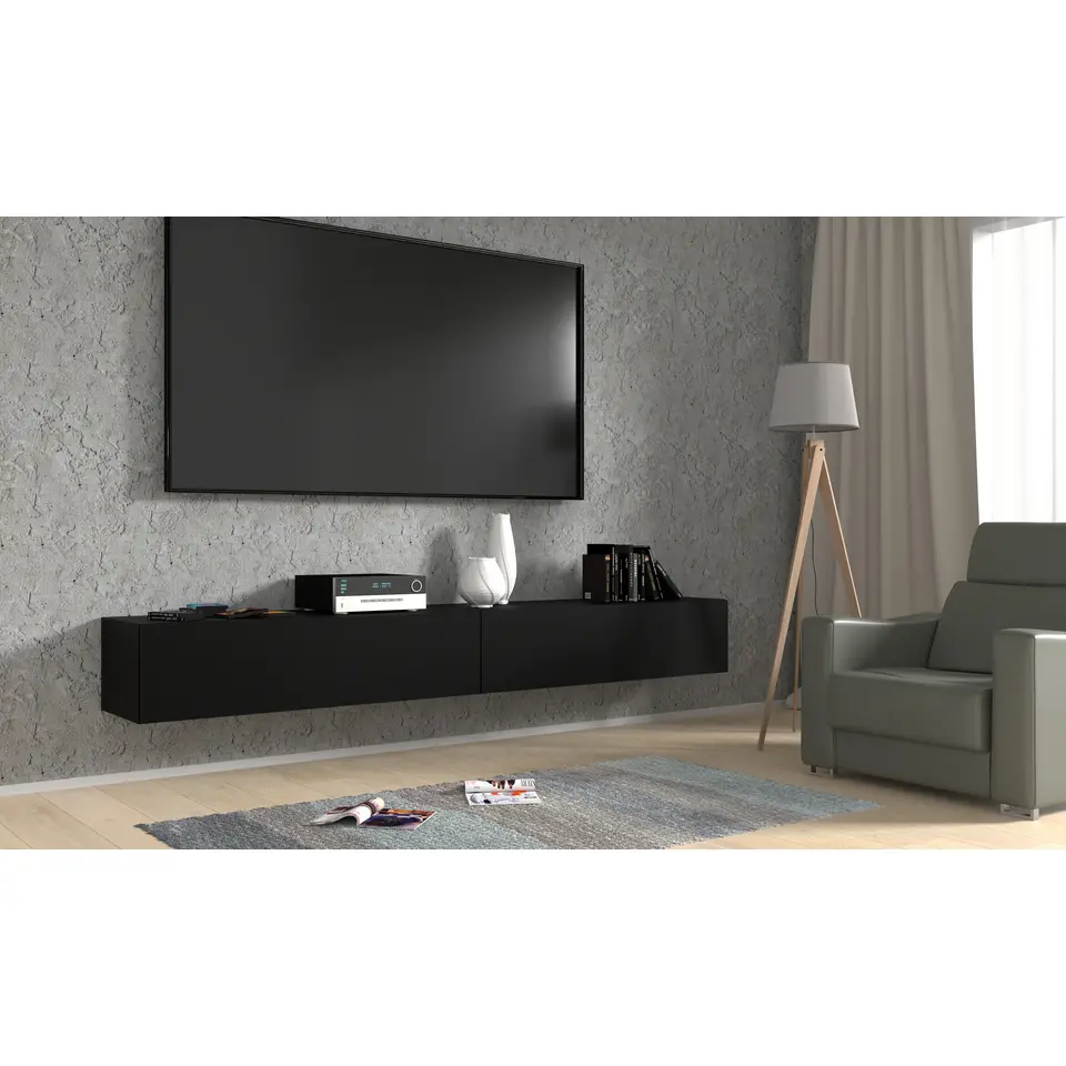 TV-meubel Bingo - zwart mat - 120x40x30cm