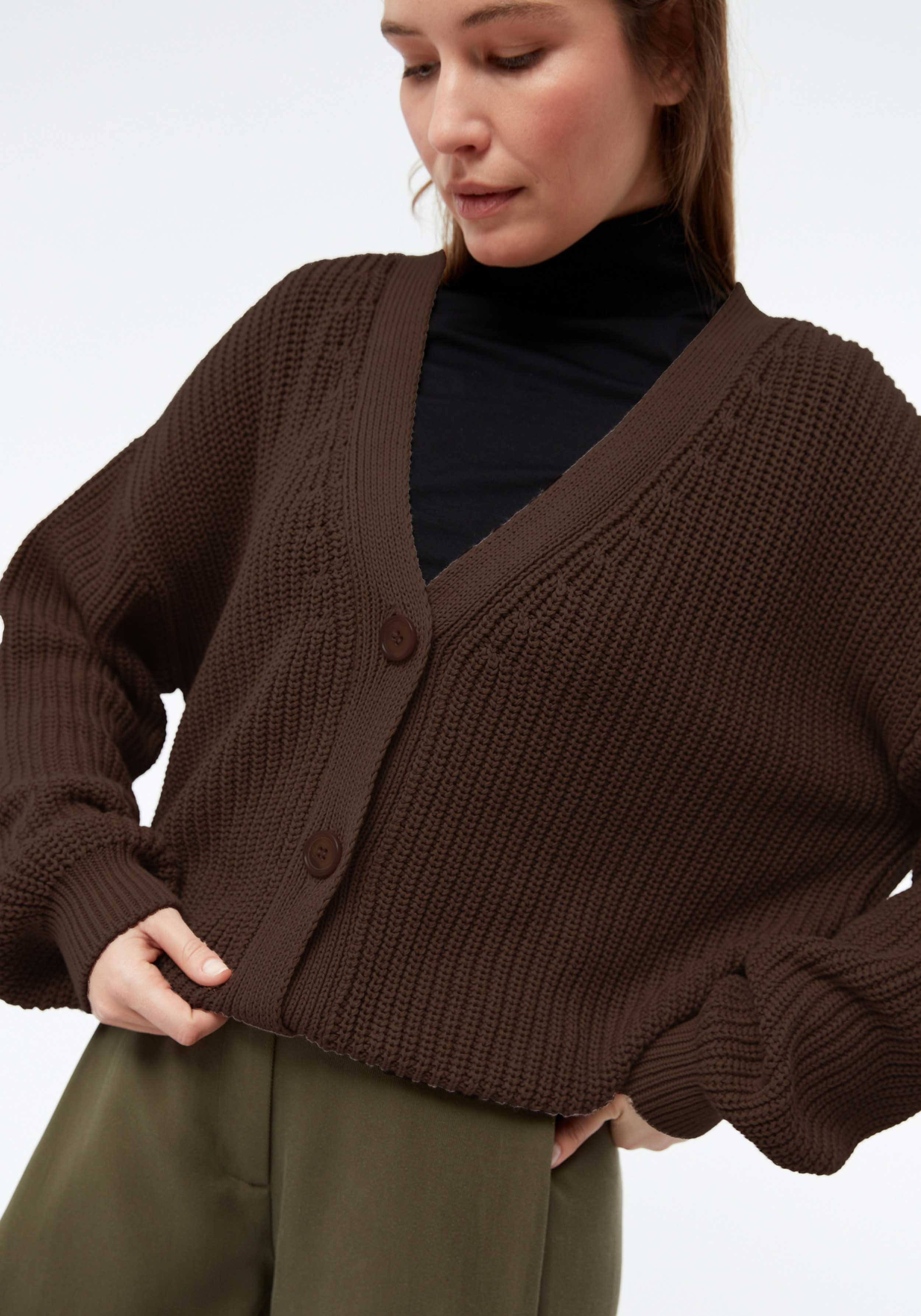 Givn Berlin Cardigan GBDesiree Coffee Brown