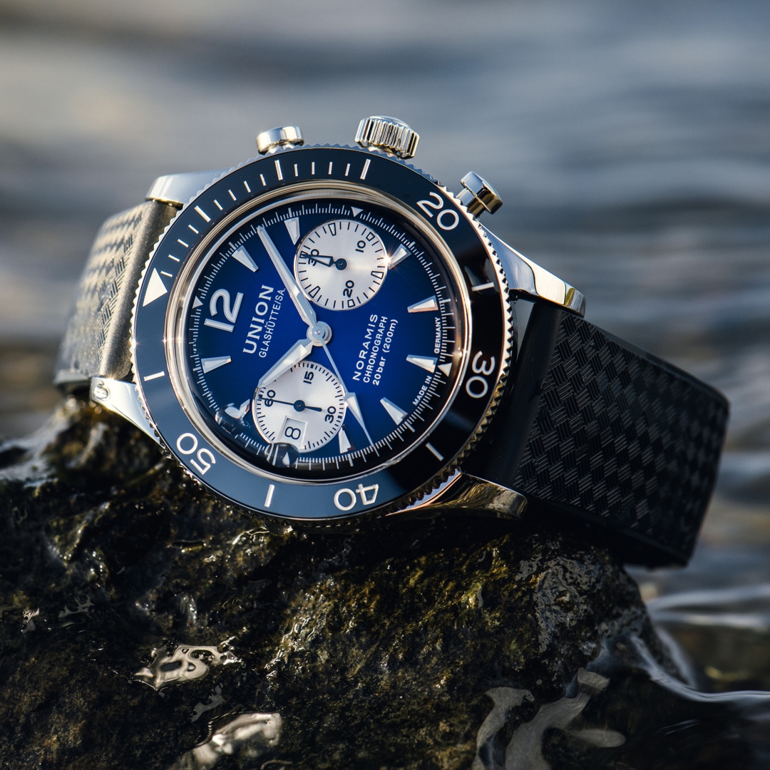 Union Glashütte Noramis Chronograph Sport Automatik Blau