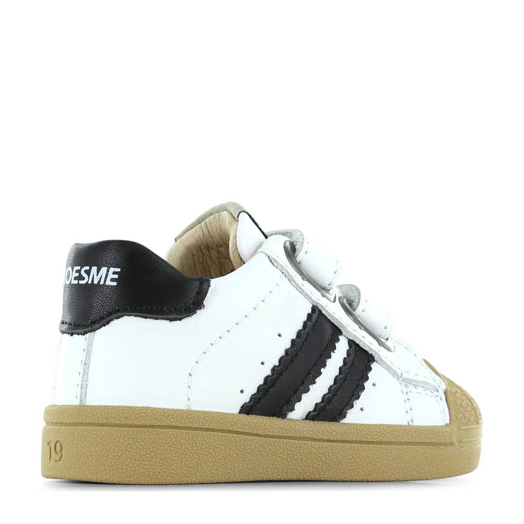 Shoesme leren sneakers wit/zwart