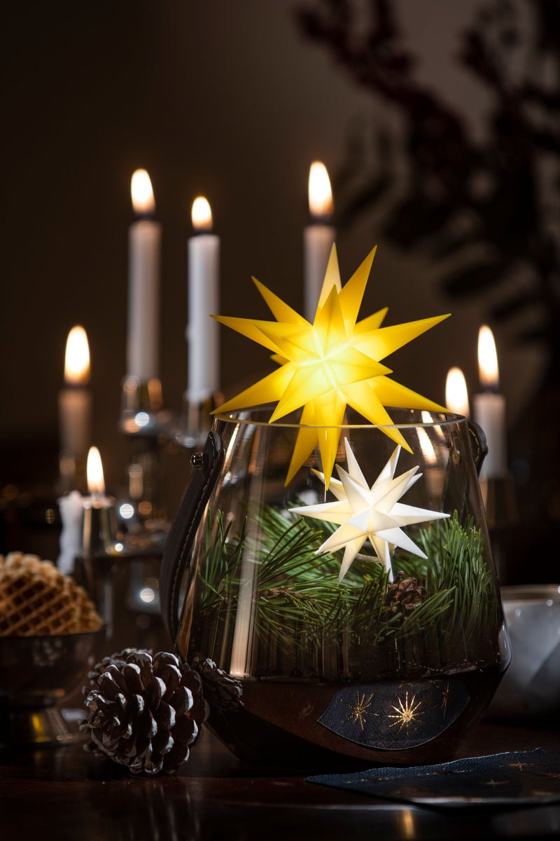 Sterntaler Decoratieve Ster | Kerstster | Kunststof | 18 Punten | Afstandsbediening & Timer | 12cm | Buiten | LED | Werkt op batterijen