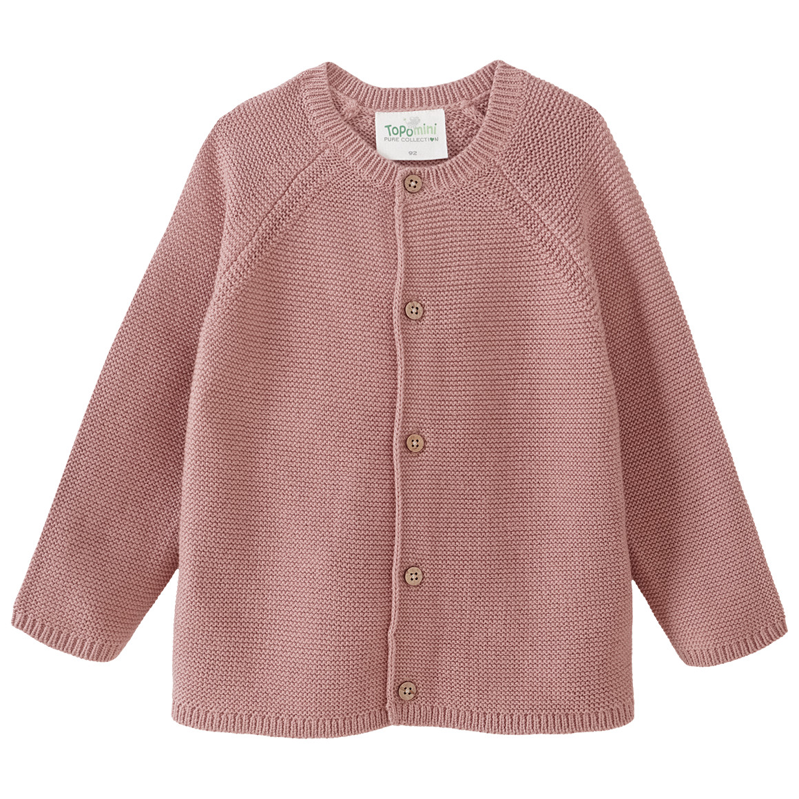 Topomini Pure Collection Baby Strickjacke mit Knopfleiste rosa