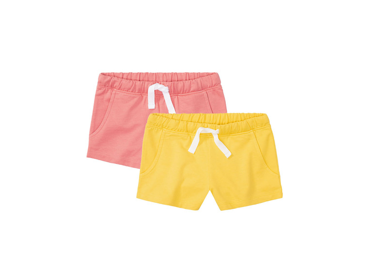 Meisjes sweatshorts, 2 stuks, met hoog katoengehalte