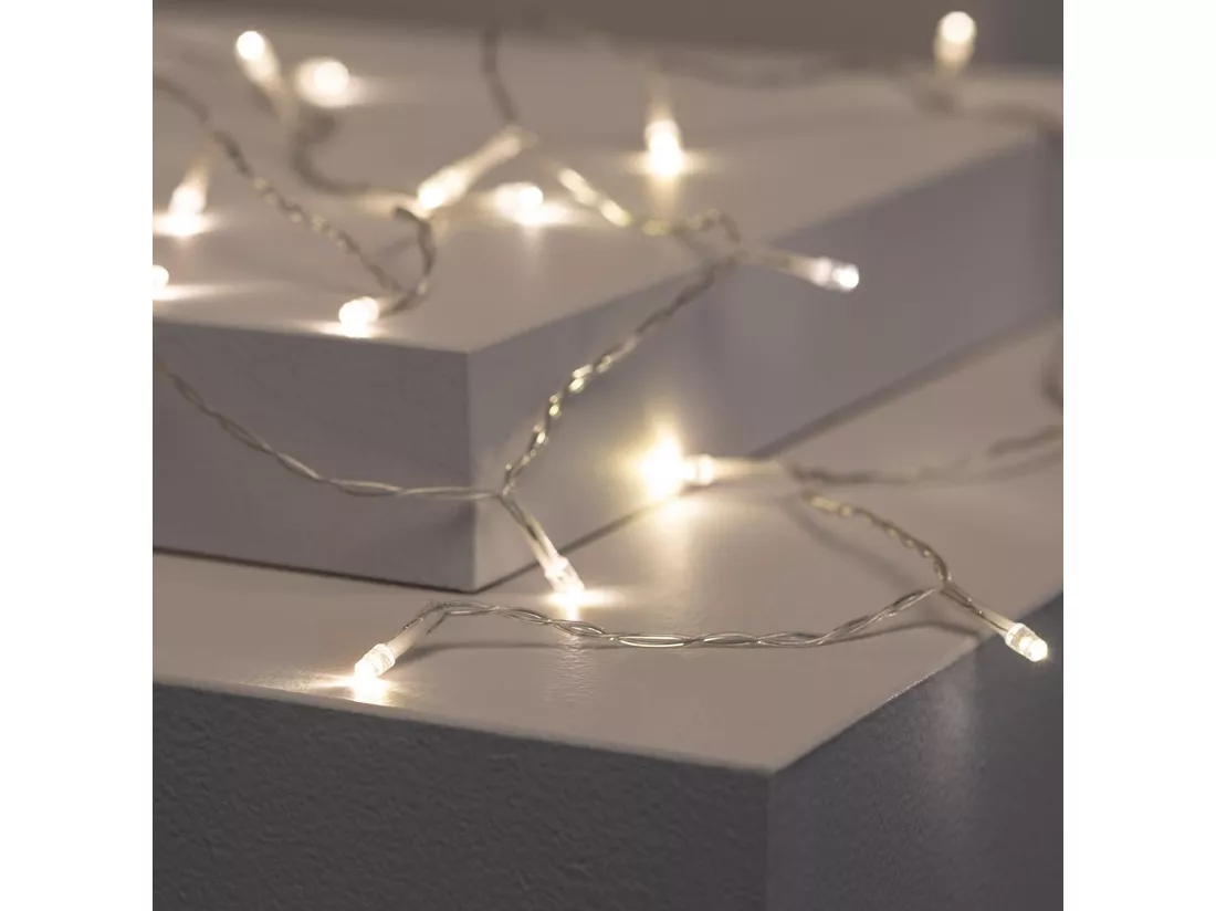 Guirlande LED Extérieure Solaire Lilas 5m 3000K Blanc chaud