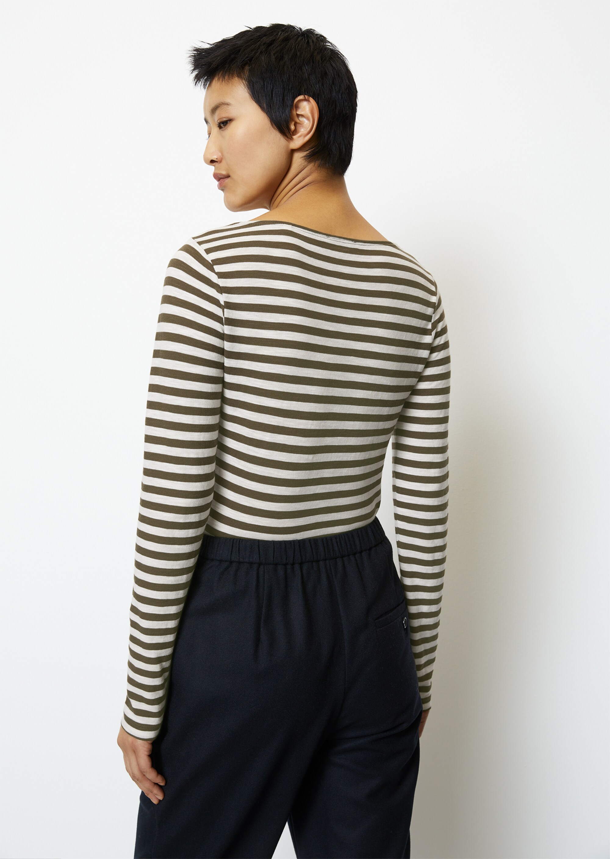 Longsleeve regularaus Slub-Jersey