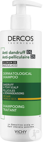 Vichy Dercos DS Anti-Pelliculaire Shampoing Traitant Pellicules Et Démangeaisons Cheveux Secs 390ml