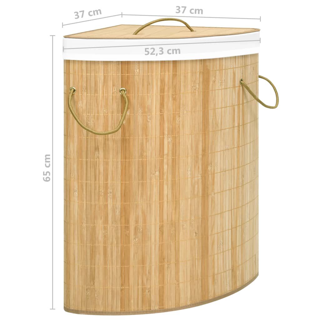 vidaXL Bamboe hoekwasmand 60 L