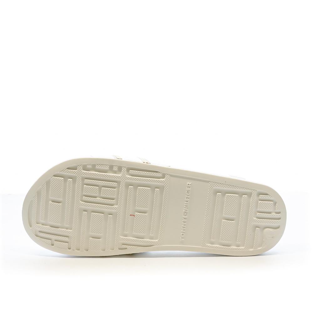 Tommy Hilfiger Claquettes Écru Femme Tommy Hilfiger Poolslide