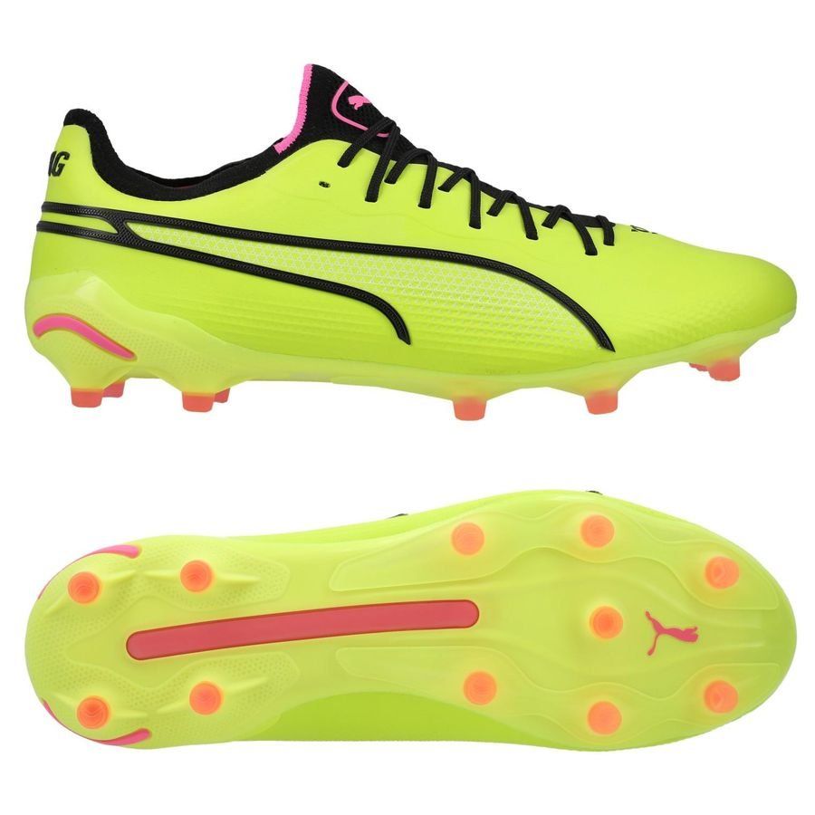 PUMA King Ultimate FG/AG Phenomenal - Electric Lime/Noir/Poison Pink