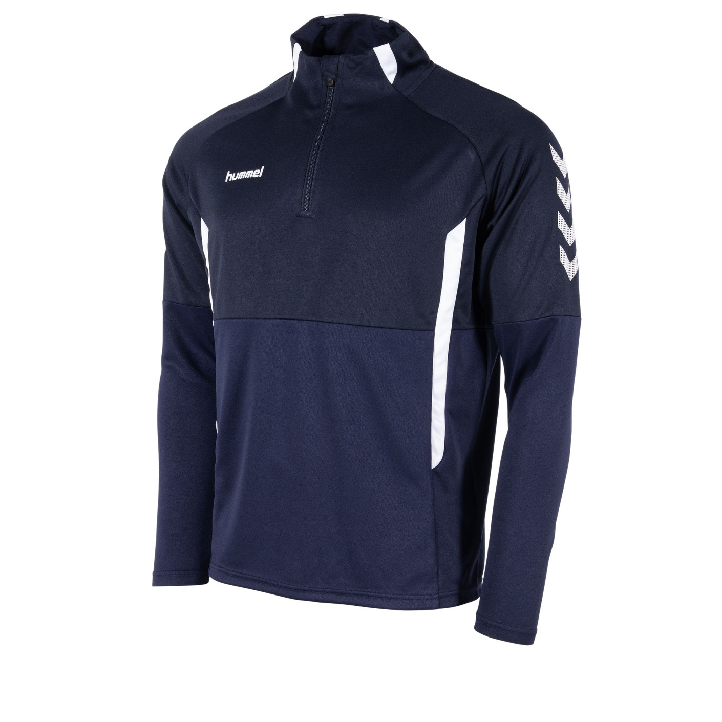 Hummel Authentic 1/4-Zip Trainingstrui Kids Donkerblauw Wit