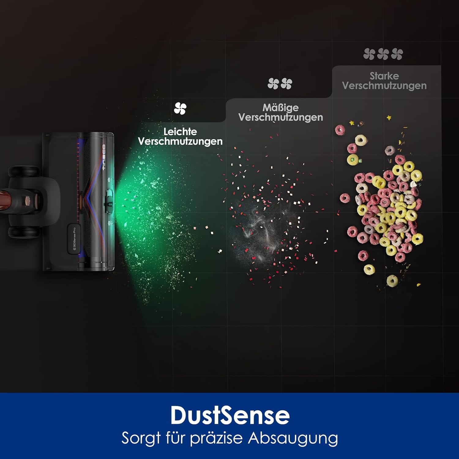 Tineco Pure ONE S70 Akku Staubsauger, 200 AW, LED, 3DSense Pro Reinigungssystem, Biz zu 95 Min. 6-stufiges Filter, ZeroTangle-Bürste, Intelligenter Kabelloser Handstaubsauger (Orange)