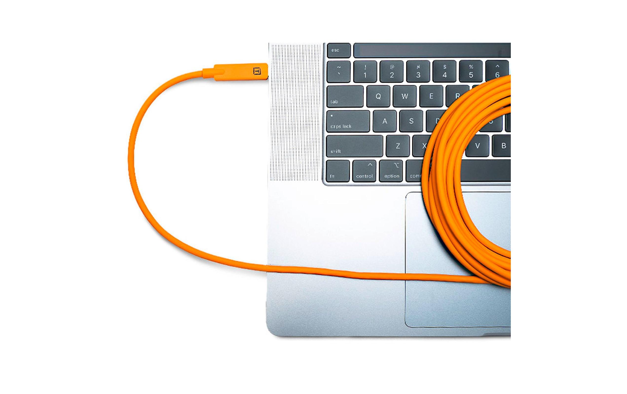 Kabel USB-C auf USB-C rechter Winkel orangeTether Tools Tether Pro USB-C auf USB-C