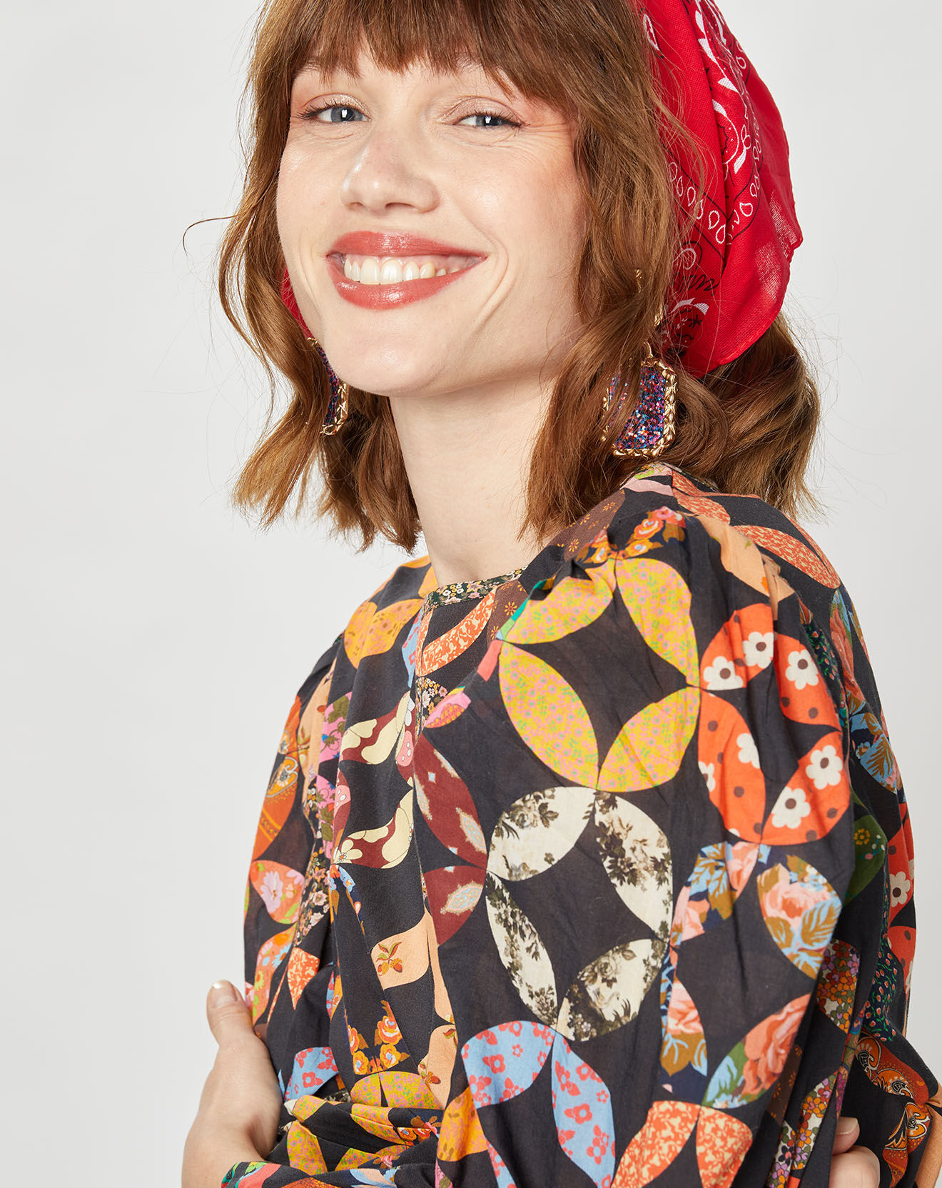 Manoush Blouse Patchwork 70 noire