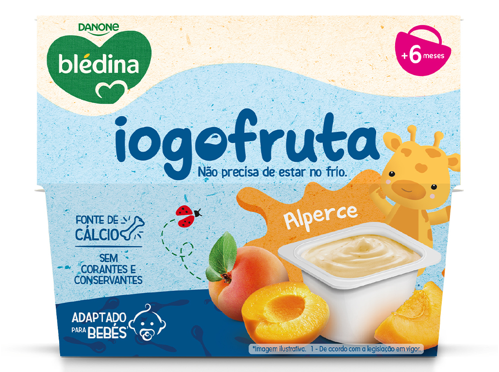 SOBREMESA LÁCTEA BLEDINA IOGOFRUTA ALPERCE 4X95G