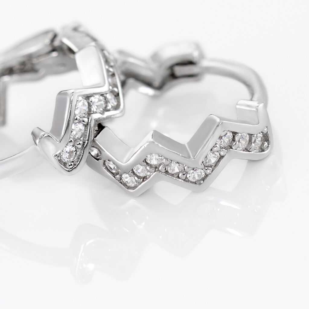 Créoles Argent Blanc Nemausos Oxydes De Zirconium