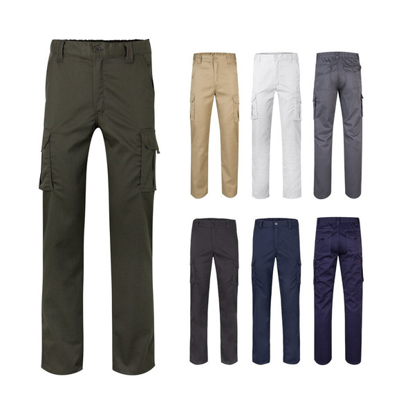 Velilla 36008 - Pantalon stretch, multipoches (290g/m²), en coton (46%), EME (38%) et polyester (16%)