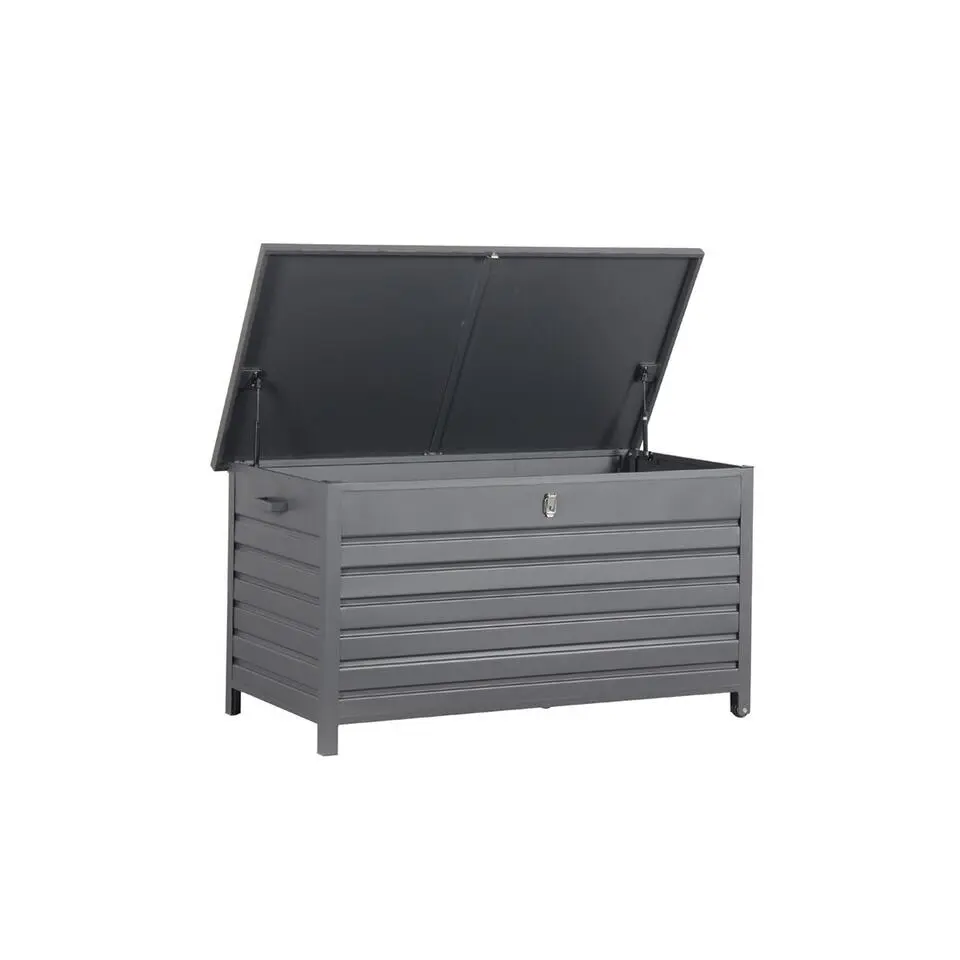 Cambridge kussenbox - aluminium - 141x73 cm - carbon black