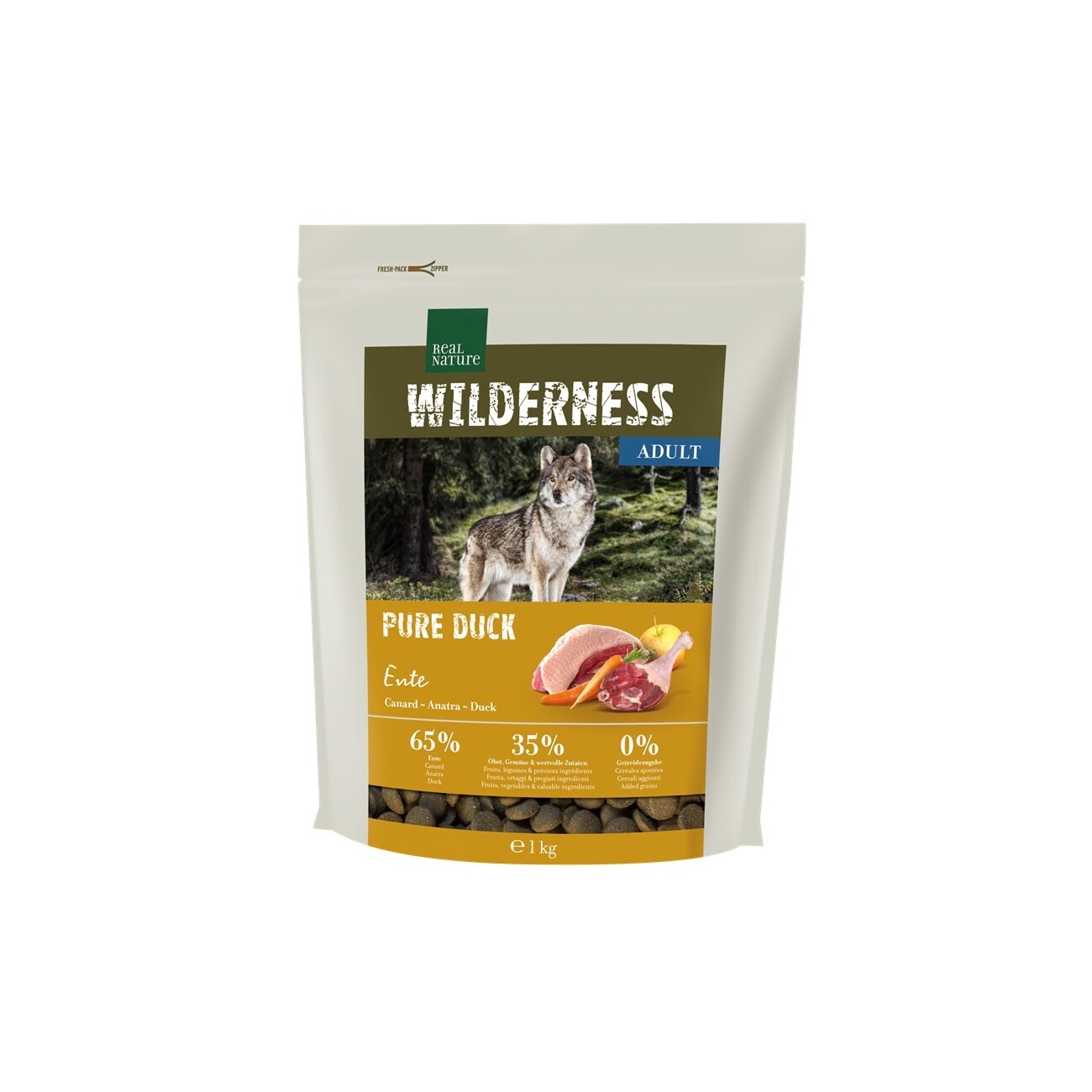REAL NATURE WILDERNESS Trockenfutter Hund, Adult, Pure Duck 1 kg