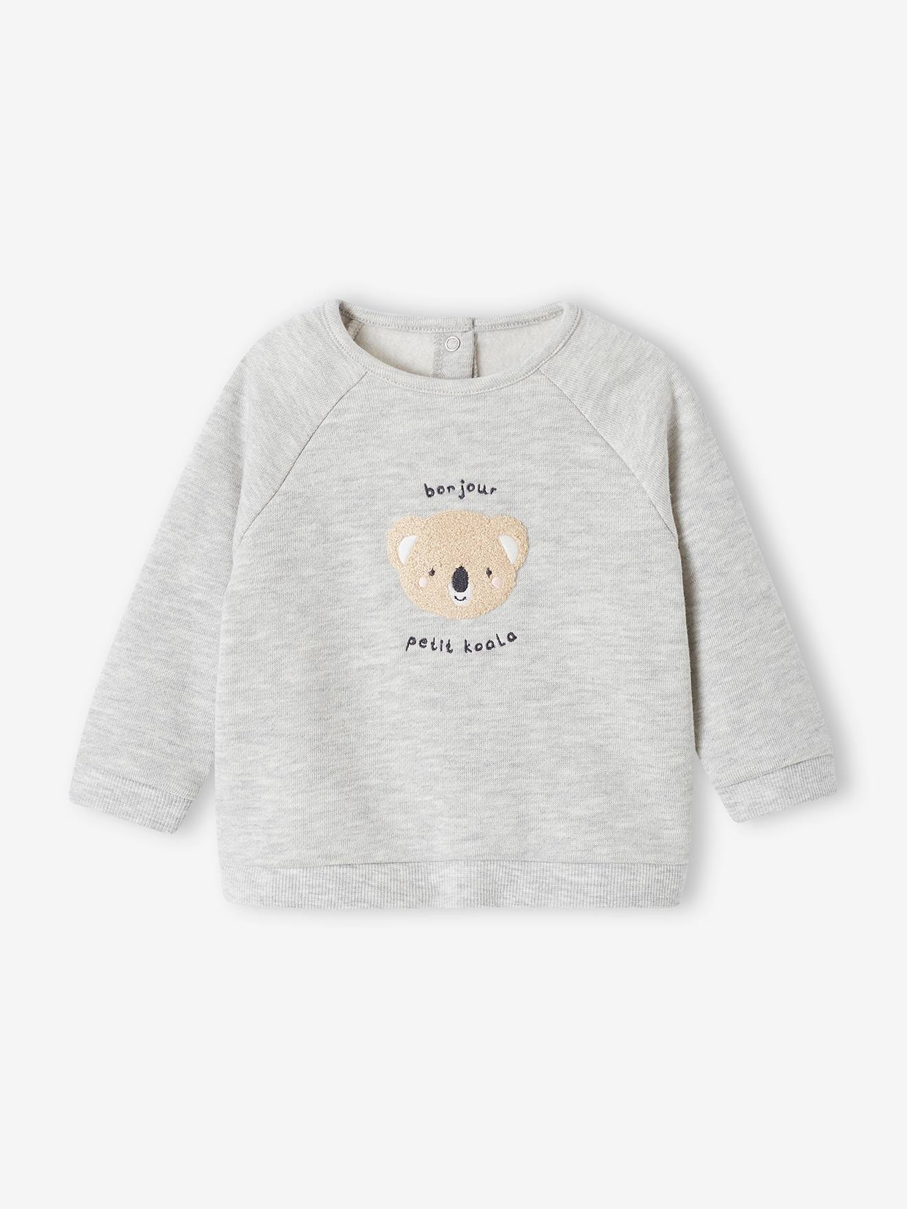 Roupa de bebê: moletom e calça bege
