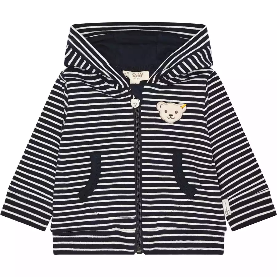 Steiff Sweatjacke Streifen Navy