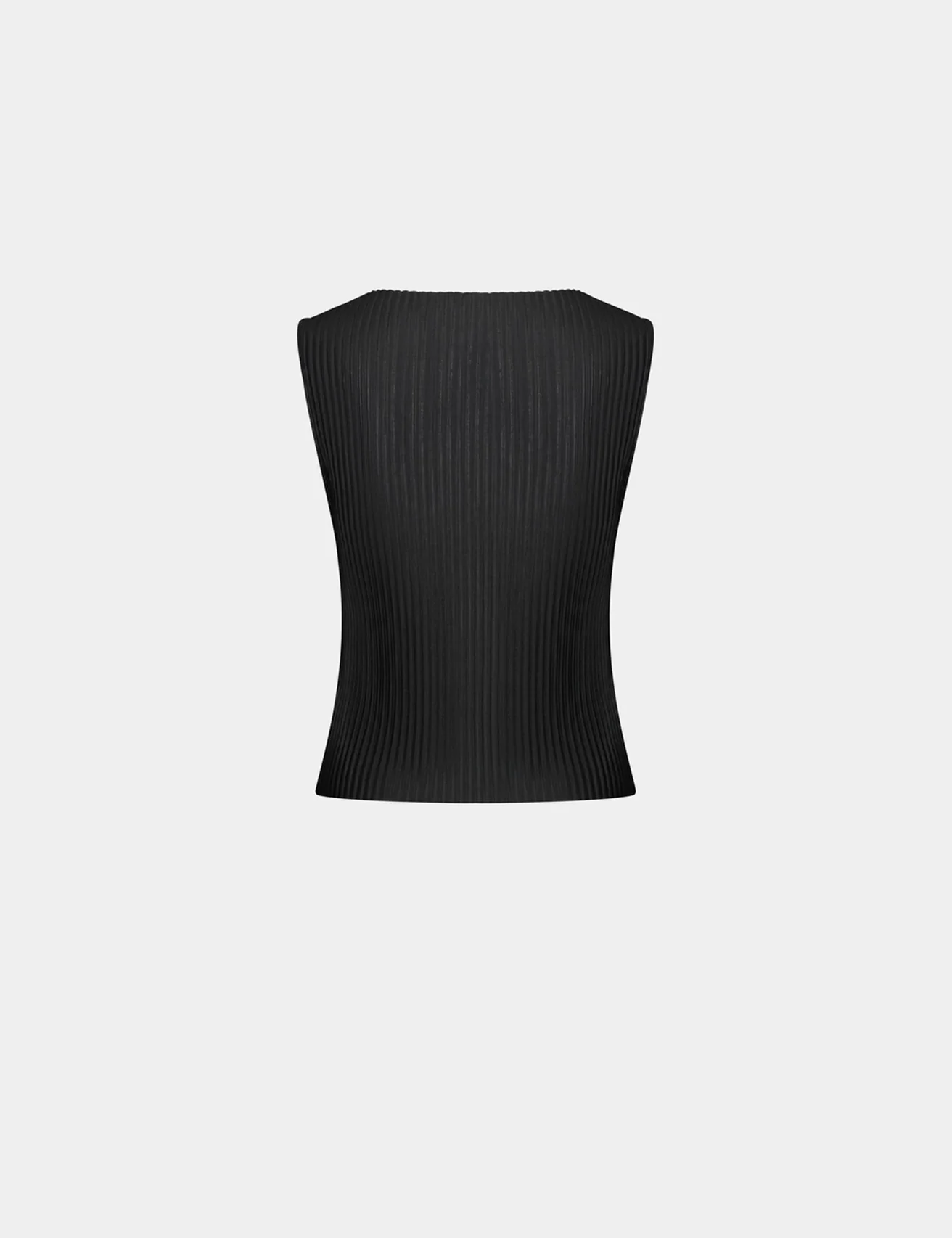Top satin plissé noir