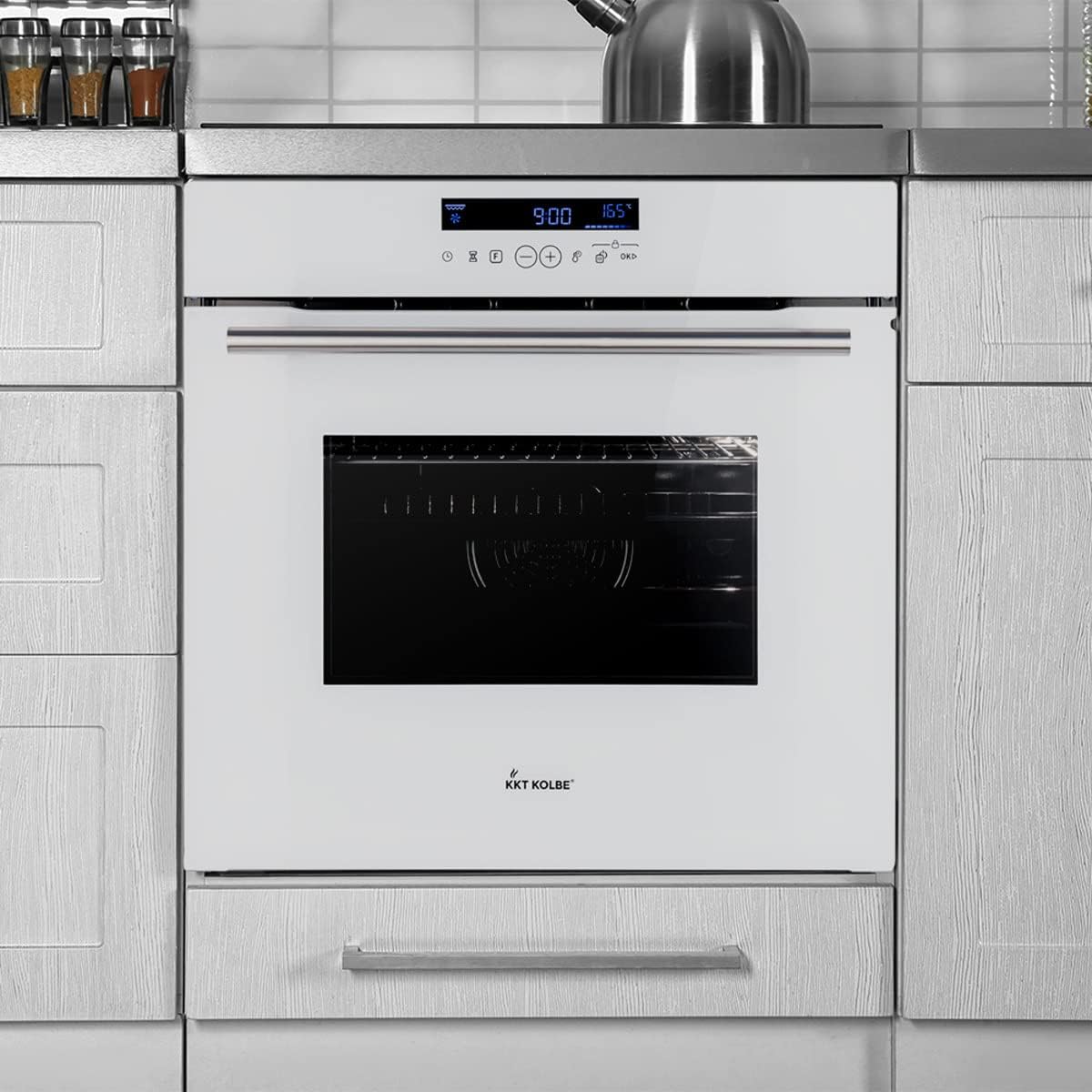 KKT KOLBE Backofen 60 cm weiß | autark | 70L | 3,2kW | Grill | Umluft | Heißluft | Teleskopauszüge | Automatik-Timer | Wärmeschutzverglasung | EB8015W