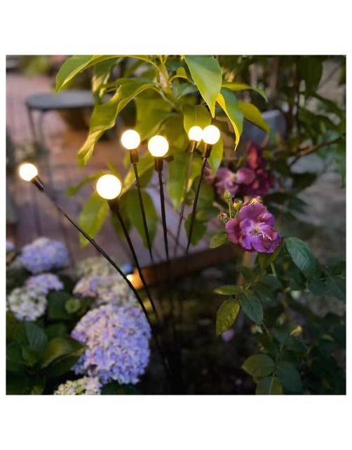 Lumineo Solar Tuinsteker Firefly 6 Lampjes - Tuinverlichting - 70 cm Warm Wit 6 led