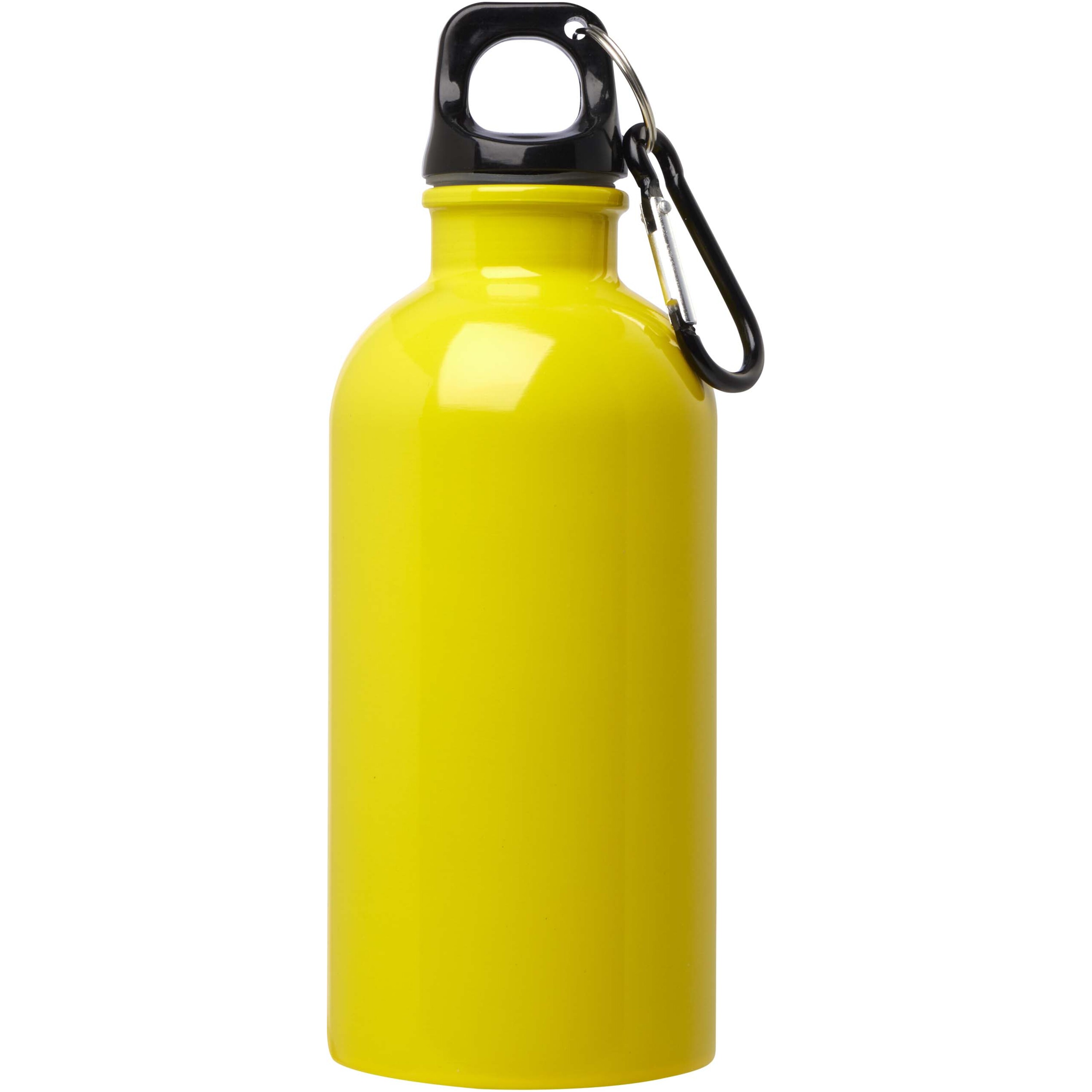 PF Concept 100860 - Bouteille d'eau Oregon de 400 ml simple paroi en acier recyclé certifié RCS avec mousqueton