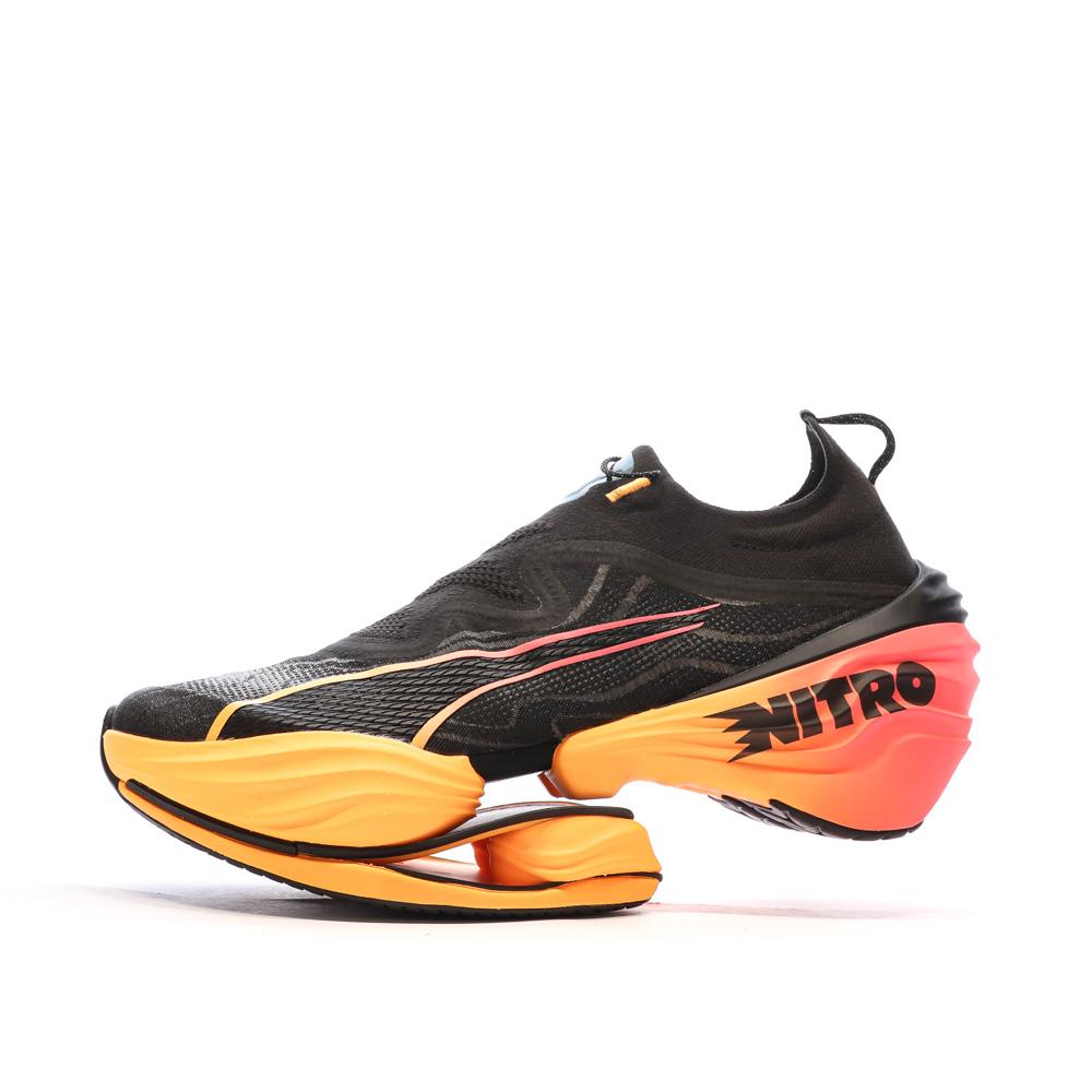 Puma Chaussures de running Noires/Oranges Homme Puma Nitro Elite Fast