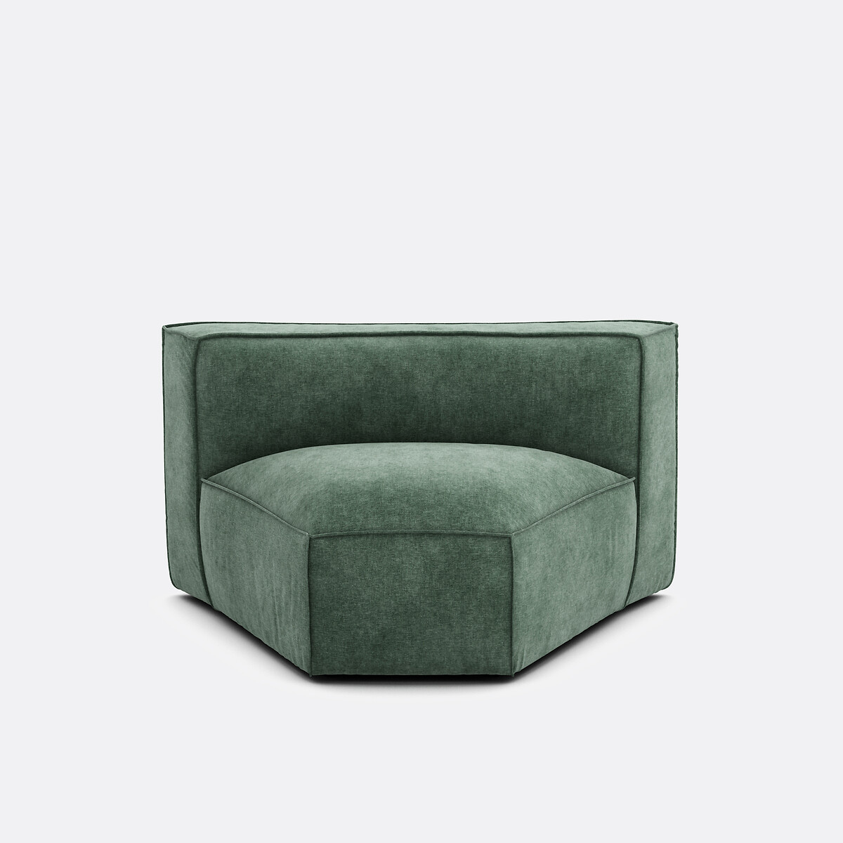LA REDOUTE INTERIEURS<br>Canto modular aberto, veludo texturizado Seven