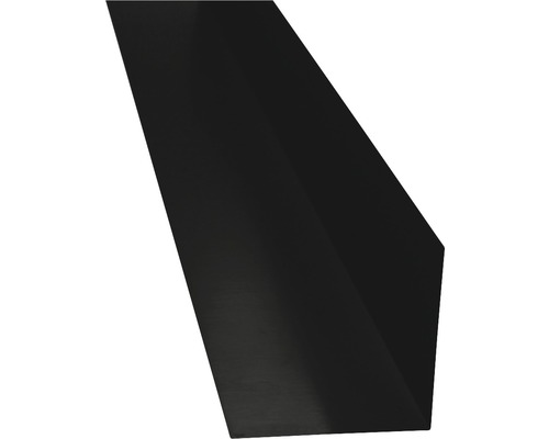 PRECIT Hoekconsole zonder druiprand, Diepzwart RAL 9005, 2000 mm x 125 mm x 125 mm
