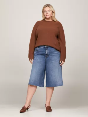 Bermuda jeans de cintura alta Curve