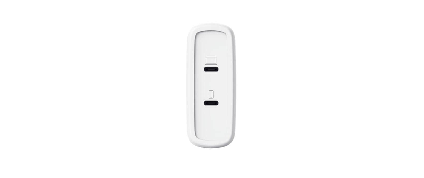Maxo USB-C-GaN-Ladegerät 100 W mit 2 Anschlüssen WeissGaN-Technologie mit Dual-Port-Ausgang und bis zu 100 W Ladeleistung