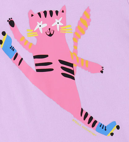 Stella McCartney Kids T-Shirt - Lila m. Katze