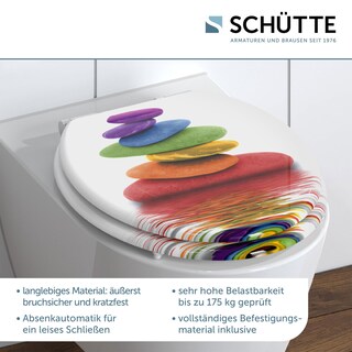 SCHÜTTE WC-Sitz Colorful Stones Absenkautomatik