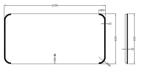 Mueller Brac dimbare LED spiegel met spiegelverwarming 120x60cm