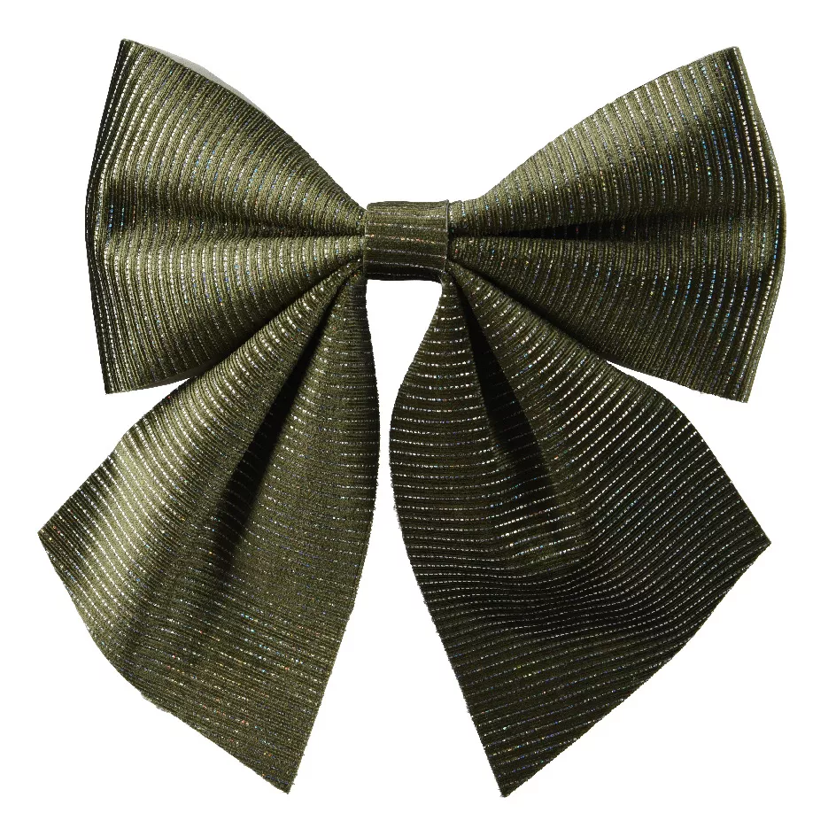 Lot de 2 Nœuds de Noël (H15 cm) London chic Vert