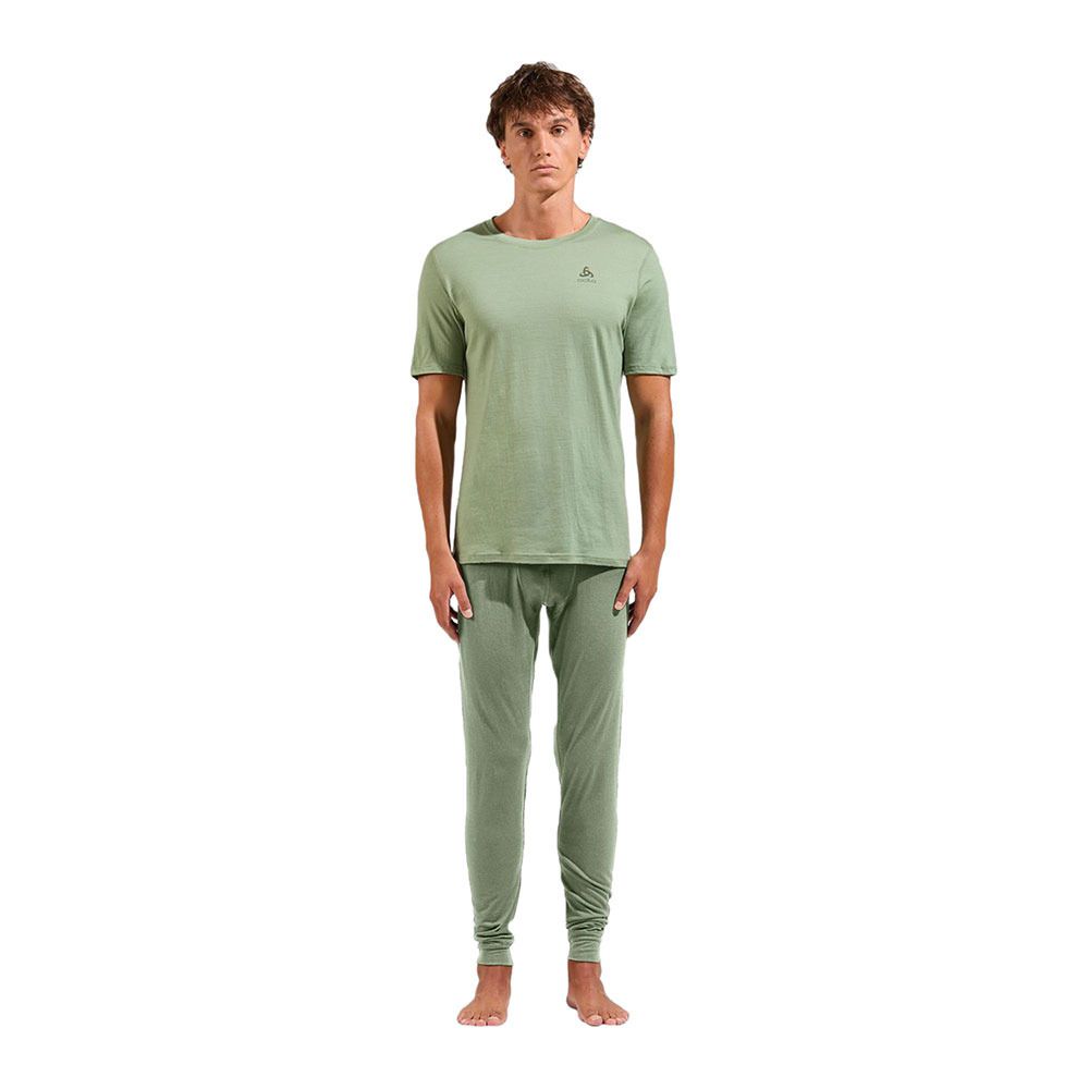 Odlo MERINO WARM - Sous-couche Homme matte green