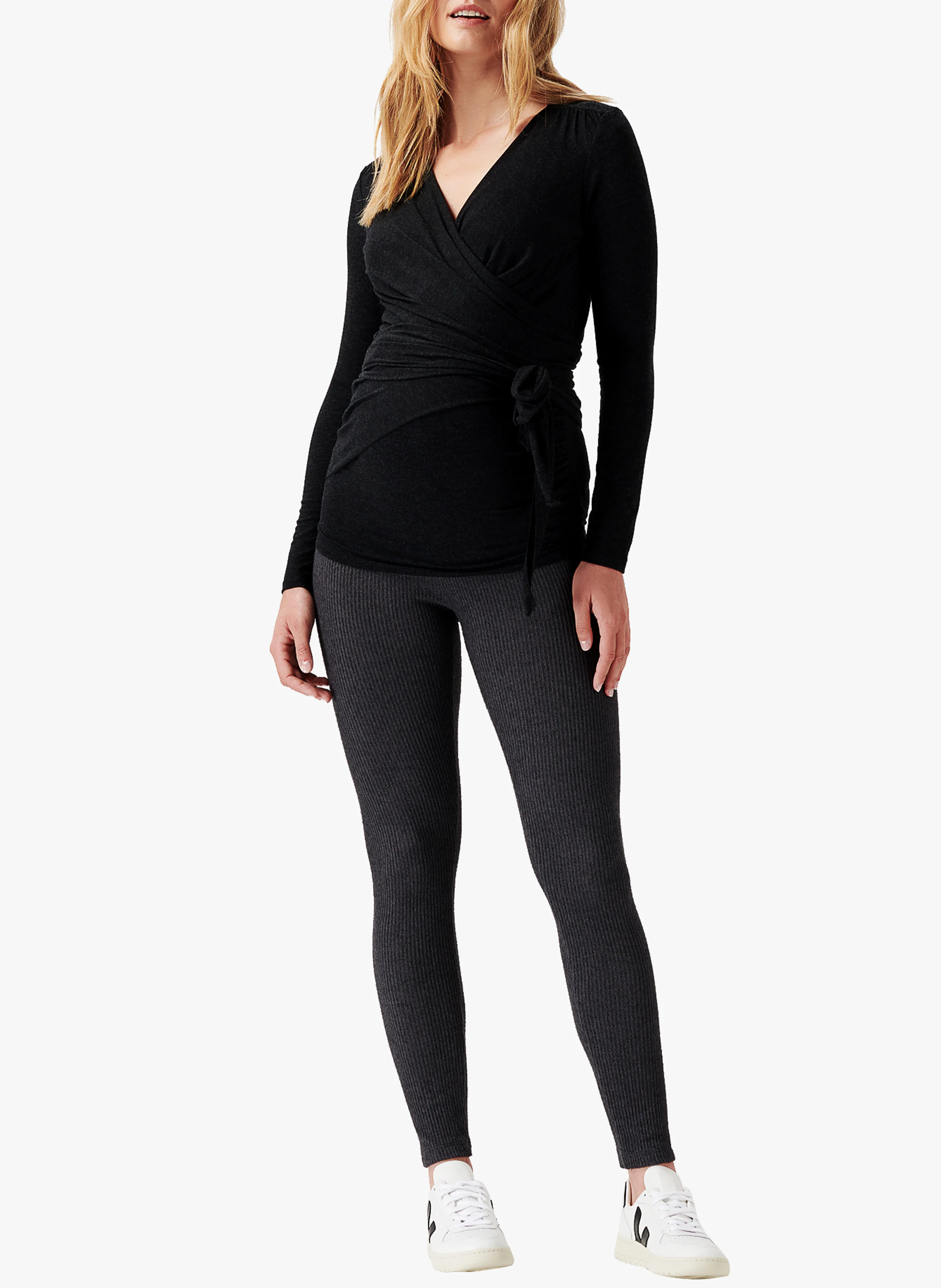 PISTO - T-shirt de grossesse à manches longues| Gris